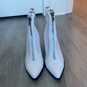 Jeffrey Campbell white ankle boots